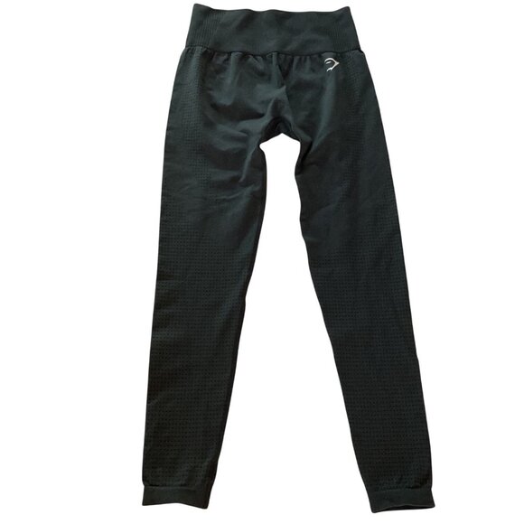 NWOT Gymshark Black Seamless High-Waisted Leggings M - Stretchy & Breathable Act - Picture 1 of 9